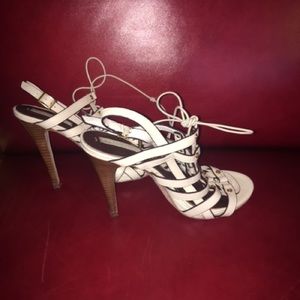 Eggshell strappy Heels